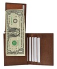 Mens Genuine Leather Bifold Credit Card Id Holder Money Clip Wallet Flap Up   