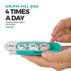 7-day Pill Organizer Box With 4 Compartments Per Day - Travel Medicine Case