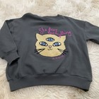 Mini Rodini She Sees Everything Kid s Organic Cotton Sweatshirt Cat Size 5-7 Y
