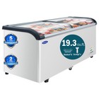 71   Curved Top Display Freezer 19 3 Cu ft Sliding Glass Lid Ice Cream Freezers