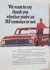 Massey Ferguson Tractor  Advertisement Massey Customer