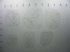 Vintage 80 s Acetate Tattoo Stencils  small Tats Set 13   Good Condition 