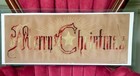 Antique Paper Punch Sampler Merry Christmas Biblical Star  Victorian Motto  Rare