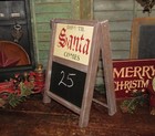 Primitive Antique Vtg Style Christmas Days Till Santa Comes Chalkboard Sign