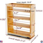 4-tier Pull Out Spice Rack Holder For Kitchen Cabinet Storage Organization