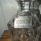 Vintage Cut Glass Decanter Set Of 2 Scotch And Vodka Very Heavy Stunning