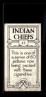 1888 Allen   Ginter N2 American Indian Chiefs Black Eye Vg vg-ex Y8023