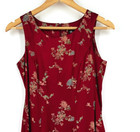 Vtg 90s Be Smart Satin Flare Mini Dress 7 8 Y2k Floral Asian Grunge Whimsygoth