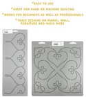 Heart Quilt Pattern Block And Border Quilting Stencils Hand Embroidery Templates