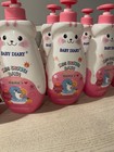 Baby Diary Kids Shower Bath   Body Lotion Set 1000ml Gentle Baby Wash Vitamin C