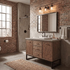 Macauley 3 Light Bathroom Vanity Light In Vintage Black With Warm Brass By Savoy