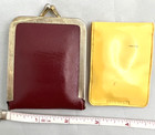 Travel Sewing Kit Stitch Vinyl Case Mini Scissors Needle Threader Lot 2 Vintage