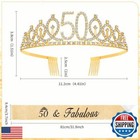 Birthday Sash For Women 50th Birthday Sash And Crown 50th Birthday Gifts For 