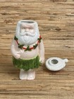 Santa Claus Christmas Tiki Mug 2 Piece Lid Hawaiian Theme New Hula Claus
