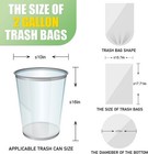 120 Count 2 Gallon Small Trash Bags Clear Garbage Can Liners For Bathroom Office