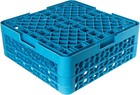 Opticlean Plastic 25-compartment Divided Glass Rack With Extender  Blue   pac   