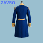 Men s Colonial Officer Costume Royal Blue 18th Century Historical Uniform