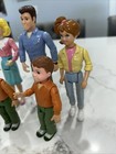 Lot Of  5  Vintage Playskool Dollhouse Mom Dad Teen Twin Boys Loving Family