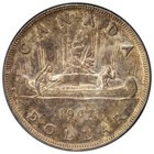 Canada 1947 Maple Leaf  1 Silver Dollar Coin Key Date  - Vf-30
