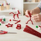 12  Assorted Metallic Tinsel Chenille  pipe Cleaner  6mm Choose Pack Amount