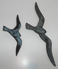 Set Of 2 Brass Seagulls Flying Birds Wall Hanging Mid Century Modern Mcm Vintage