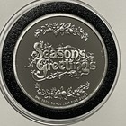 Vintage Santa Claus Christmas Proof Coin 1 Troy Oz  999 Fine Silver Round Medal