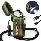 Waterproof Electric Lighter Dual Arc Plasma Flameless Windproof Usb Rechargeable