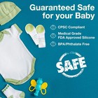 The Woombie Pacimitts With Baby Stripes  White  One Size