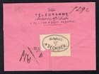 Turkey Ottoman Empire 1882 Postal Telegraphs Telegram With Label To Italy