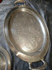 Silver Plated Tray Rogers Vintage Handled Silver Butlers Etched Tray   Plate