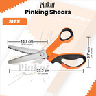 Pinking Shears For Fabric Cutting With Soft Rubber Handles   Stainless-steel Edg