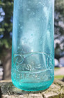Vintage Antique Pepsi Cola Bottle 1908 No1 Aqua Blue Norfolk Va Star On Base