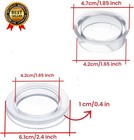 1 Set Of 2 Inch Patio Table Umbrella Hole Ring   Cap Set Premium Silicone Clear