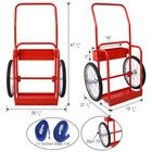 Dual Welding Cylinder Cart With 20  Pneumatic Wheels  Large Oxygen Acetylene 