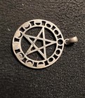 Silver925  Pentacle Circle Pendant Charm Jewelry Pendant Charm