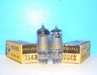 7543 Nos Sylvania Radio Audio Amplifier Vacuum Tubes 2 Valves Tested Usa 6au6a