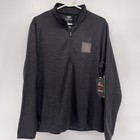 New Mossy Oak Quarter Zip Pullover Men s Gray Flex Fabric Large