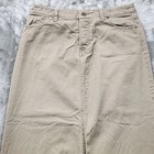 Vintage Y2k Delia s Skirt Womens 7 8 Tan Khaki Button Fly Pencil Maxi Front Slit