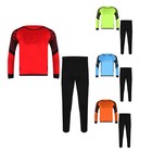 Us Kids Goalkeeper Football Uniform Goalie Long Sleeve Padded Jersey Pants Set