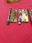 5 Vintage   Sw Brass Ball Top Heavy Hindges