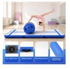Winthai 10ft Inflatable Gymnastics Air Track Mat W  Roller   Pump Blue white