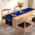 Hanukkah Menorah Table Runner Star Of David Chanukah Jewish Festival Holiday Fir