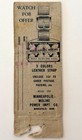 1940s Minneapolis Moline Twin City Tractors Matchbook Cover Tchula Mississippi