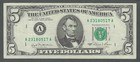 Minor Offset Transfer Error 1981  5 Crisp Vf  xf Federal Reserve Note 
