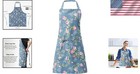 Aprons For Women With Pockets Cotton Linen Cooking Kitchen Baking Soft Durabl   