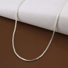 Mens Womens 925 Sterling Silver 2mm Wide Square Box Link Chain Necklace  n248