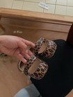 New Womens Crocs Classic Leopard Print Ballet Flat Clog