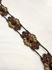 Vintage Brown Pendant Metal Leather Tie Belt