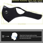Sport Cycling Face Mask With Active Carbon Filter Breathing Valves Washable