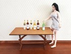 Dollhouse Miniature Wine Bottles X6 Red White Tall 1 12 Scale Kitchen